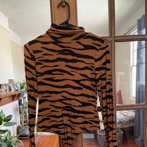 Tiger Print Bodysuit Size 6